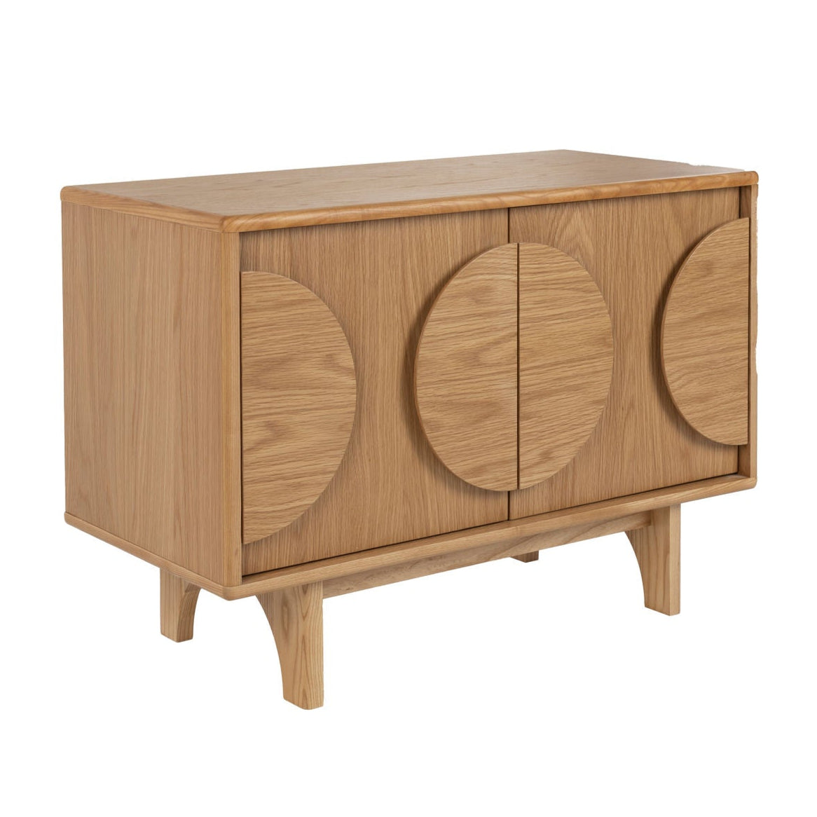 Zuiver Groove Natural Oak Wood Sideboard | 2 Doors